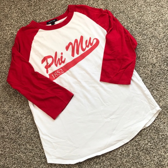 Phi Mu Baseball Tee - Picture 1 of 2
